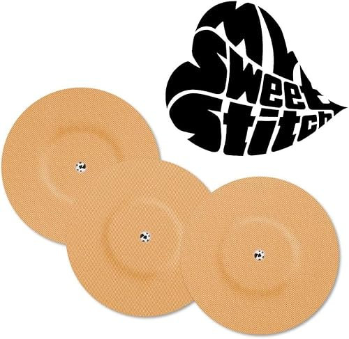 MySweetStitch - 25 x FreeStyle Libre 1 & 2 cerotti sensore, Overpatch rotondo Ø 65mm, con foro di ventilazione, cerotto impermeabile, traspirante, Beige