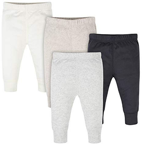 Onesies Brand Baby Boys 4 Pack Mix Match Newborn To 12m Pants, Heather Grey And Neutral, 3-6 Months US