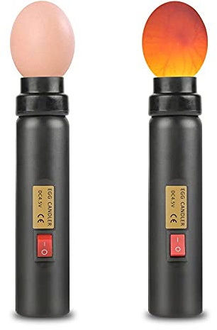 YUYTE Egg Candler, Led Ei Candler Schierlampe, Ei Befruchteter Tester Brutwachtel Ei Entenei Gänseei Vogelei, Doppelquellen Ei Licht für Experiment Beleuchtung Ihrer Eier