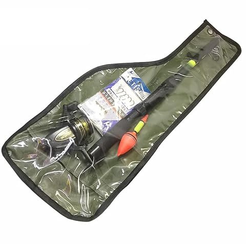 Pack caña de Pescar 2m + Carrete + Accesorios (anzuelos, flotadores e Hilo) | Combo de Pesca Deportiva telescópica Ultraligera