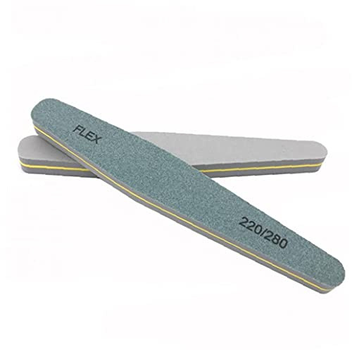 Onsinic 2pcs Fichier Ongle 220/280 Grit Sance Professionnel Buffer Tableau Tampon Polissage Pétrole Pédicure