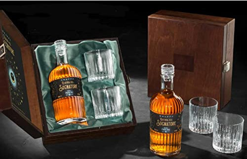 LUIGI FRANCOLI GRAPPA RISERVA DEL SOGNATORE 70 CL CON DOS VASOS