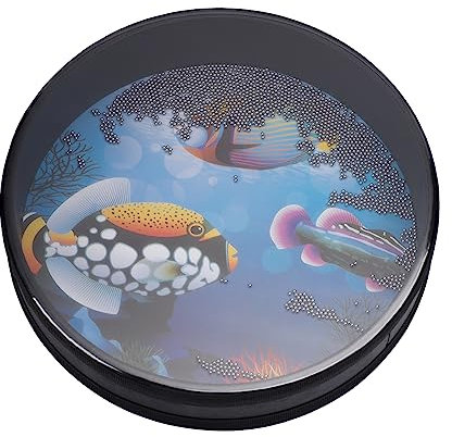 25cm Ozeantrommel Ocean Drum Wellentrommel Percussion Drum Musikinstrument Percussion mit Stahlkugeln Gefüllt 5cm Dicke (Typ 2)