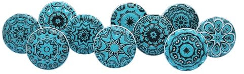 Royal Kraft Vintage Keramik-Zugknöpfe für Küchenschränke, Türen und Schubladen, Kleiderschränke, Schränke (Set of 10) Sknob013