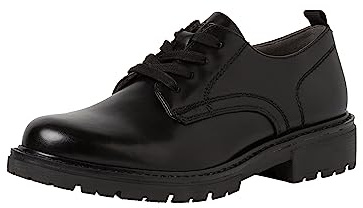Jana Damen Schnürschuhe Oxford Vegan, Schwarz (Schwarz), 39 EU