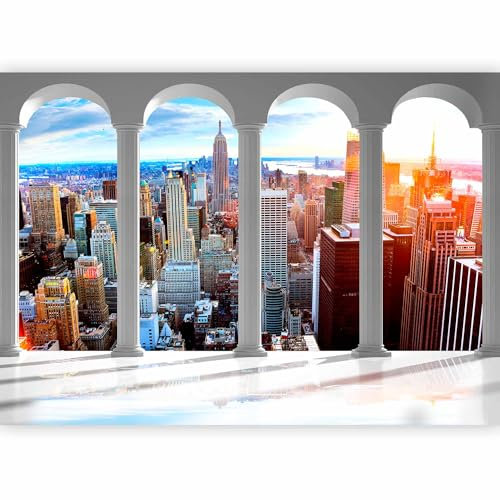 murando PREMIUM Fotomurales New York 450x315 cm Papel pintado tejido no tejido Decoración de Pared decorativos Murales moderna de Diseno Fotográfico Ciudad City Manhattan d-C-0075-a-a