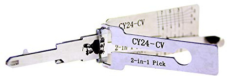 QiDAi 2-in-1 Dietrich und Decoder Werkzeug CY24-CV Messing Auto Lock Pick Tool Schlüsselschloss Öffnen Auto Zündschlösser und Türen