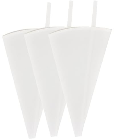 Lot de 3 poches à douille réutilisables en tissu de 45,7 cm avec revêtement en plastique pour décoration de gâteaux, pâtisserie, dessert, glaçage