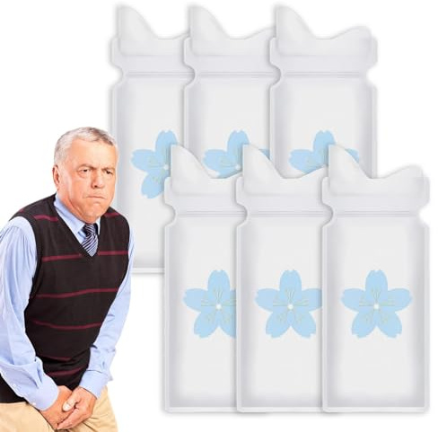 ETUCYNG Lot de 6 sacs à urine portables - Sacs d'urine anti-fuite - Sacs d'urine de voyage pour voiture - Unisexe - 700 ml - Absorbant l'eau - Pour femmes enceintes, hommes et femmes