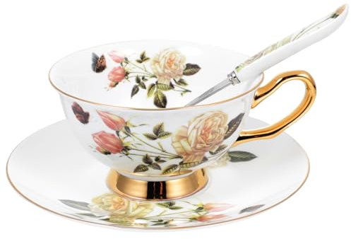 Zerodeko 1juego Tazas De Café De Cerámica Con Plato Diseño Elegante y Práctico Para Café y Té Para Oficina y