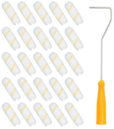 1 Stück Mini-Rollenbürste Und 30 Stück Ersatztücher, Farbroller, Pinsel, Baudekorationszubehör, Wanddekorationswerkzeuge