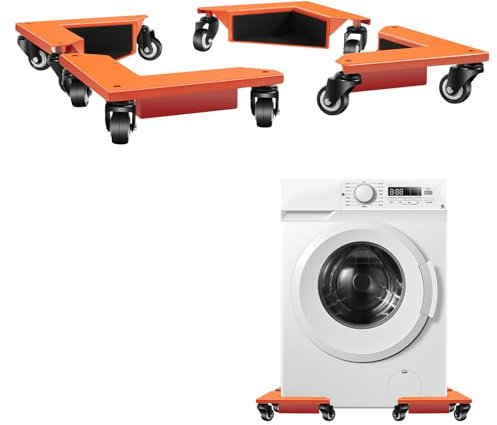 4 Stück Möbelroller, Möbelrollen Schwerlast, Dreieckige Dollies, 639 Kg Tragfähigkeit, Möbelroller Transportroller, Transportrollen, Rollbretter Transport, für Klaviere, Waschmaschinen, Schränke