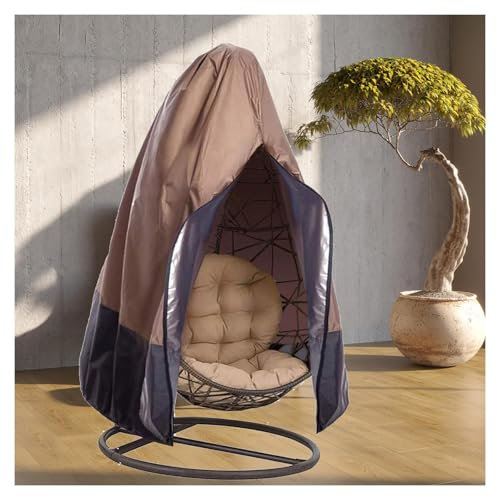 YSMSMZJK Funda Balancin Jardin Exterior A Prueba De Viento, Lluvia Y Nieve Funda Balancin Jardin Exterior Funda para Silla Colgante Impermeable,Brown-230x200cm