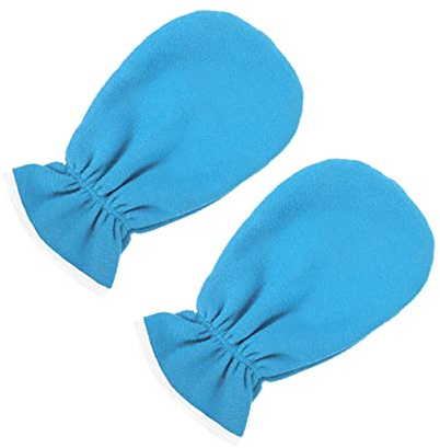 IWOWHERO Guantes Exfoliantes Térmicos Cuidado Cutáneo con Aceites Esenciales para Manos, de Franela y Poliéster, Ideales para Spa Profesional y Uso Diario