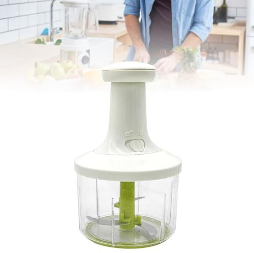 Chopper Vegetable Cutter Manual Food Chopper Vegetable Handheld Veggie Plastic Hand Pressed Onion for Salad Pesto Hummus Guacamole Coleslaw Indian