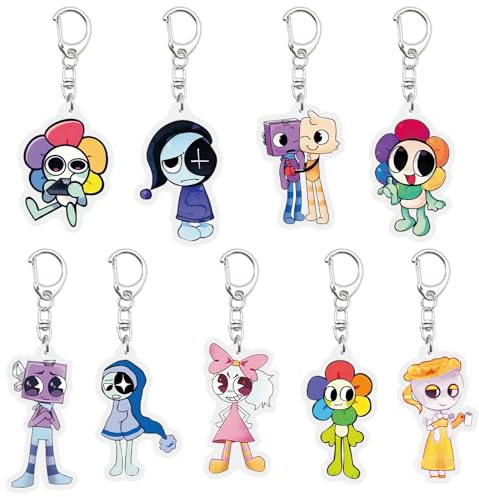 Dandys Keychain, 9pcs Dandys Acrylic Keychain Anime Cute Birthday Gifts | Keychain 9pcs Acrylic Keychain Anime Cute