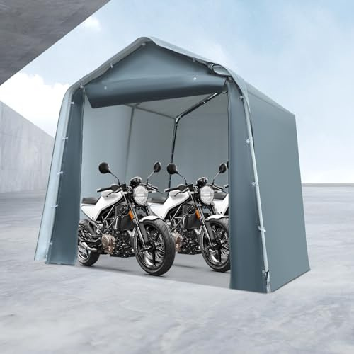 Universal Motorrad Zeltgarage Faltgarage Motorrad Zelt Wasserdicht & UV-geschützt Garage Zelt Carport Motorradgarage Garage für Motorräder Roller Fahrräder 2.4 * 2.4 * 2.4 m