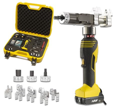 Chiave idraulica portatile per tubi, pressa idraulica ed espansore, strumento di serraggio idraulico per tubi con batteria ricaricabile, per tubi PEX da 16-32 mm, raccordi per tubi Pap da 16-25 mm