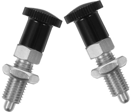 Alipis 2PCS Stainless Steel Spring Return Knobs Self-locking Plunger Pins for Precise Positioning Quick Installation for Automation and Manufacturing Equipment