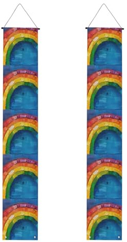 Kleine Regenbogen-Druck, Veranda-Banner, Outdoor-Banner, Thanksgiving-Dekorationen, für alle Feiern