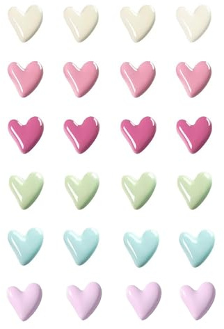 24 Pezzi Calamite Frigorifero a Forma di Cuore, 3D Magneti Decorativi Neri per Frigo, Lavagna e Ufficio, Piccoli Magneti di Design per Decorare la Cucina, Magnete per Frigorifero Natalizio e Regalo