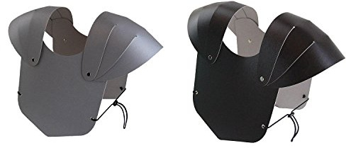 BestSaller Brustpanzer für Kinder, Stabiler Karton, fertig montiert, Farbe:schwarz & Silber