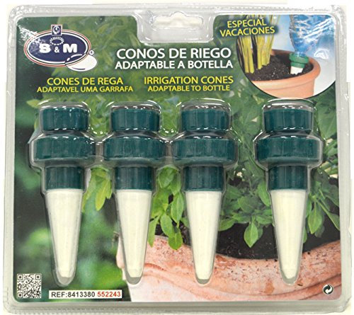 S&M 552243 Conos de Riego Adaptable a Botella, Verde-Blanco