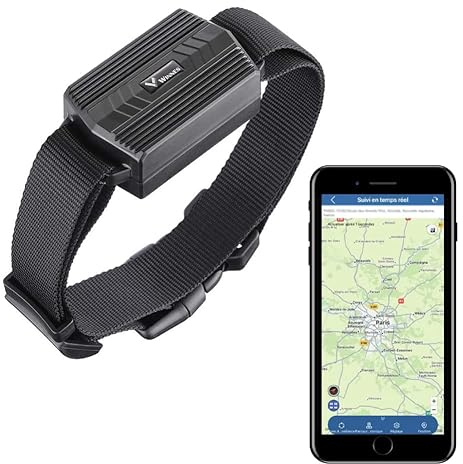 Collare GPS Tracker per Cani Cane da Caccia Bestiame,Winnes TK935 Localizzatore GPS App Gratuita per Cane Animali in Tempo Reale Impermeabile IP66 monitoraggio del Bovini Pecore