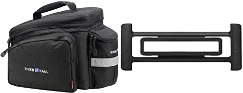 KLICKfix 0267RA Farradtasche Rackpack 2 für Racktime Gepäckträgertasche, Schwarz, 35 x 24 x 23 cm & Unisex-Adult Kupplungsset GTA II Kupplungs Set, Schwarz, Standard Size