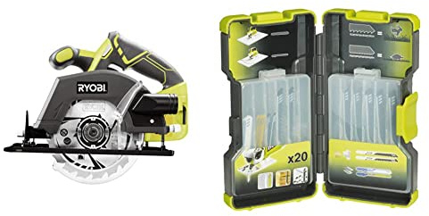 RYOBI - Scie Circulaire 18 V ONE+ Lame Ø 150 mm & 4892210113320 Lame Scie Sauteuse, Multicolore