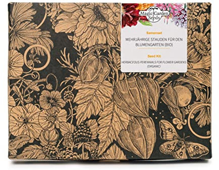 Mehrjährige Stauden für den Blumengarten (Bio) - Samen-Geschenkset mit 7 wiederkehrenden Blumensorten für den Garten