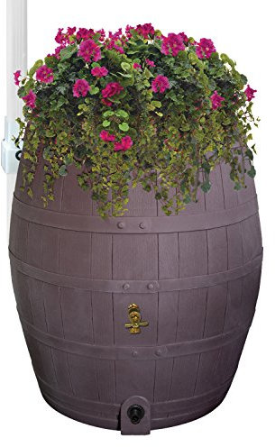 Rescue 50 Gallon Whiskey Rain Barrel – Brown