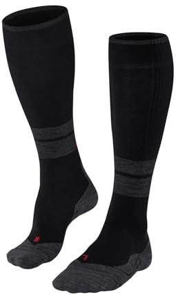 FALKE TK Compression W Kh lana hilo funcional con compresión 1 par, Calcetines para senderismo Mujer, Negro Black 3003, 35-38