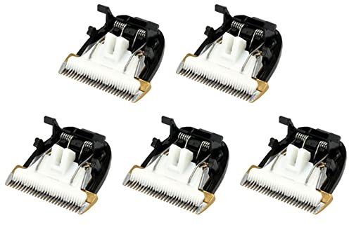 LLKOZN 5X Professionelle Haustier Schere Elektrische Haar Schneide Trimmer Hunde Schneide Keramik Titanium Messer für Rfcd-9100 9600