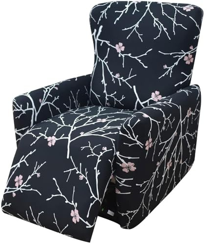 WWQQKJ 4-Pezzi Copripoltrona Relax Reclinabile Universale, Moderna Fodere Copripoltrona Reclinabile 1 Posto Elasticizzato Lavabile Rimovibile,Copertura per Poltrona Reclinabile(C)