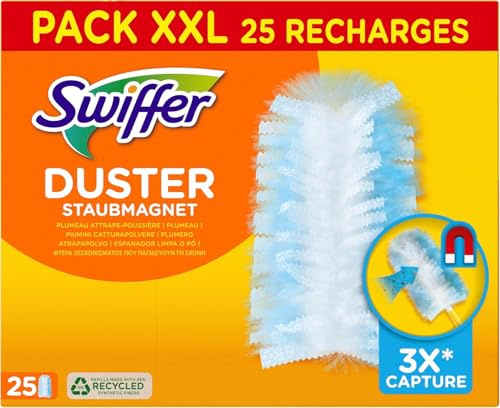 Swiffer Duster Catches & Retains Duster Refills, Catches And Retains 3 Times More Hair And Dust Than A Regular Duster X 25