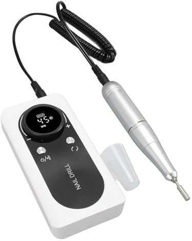 Elektrisk Nagelborr, 45000 RPM Professionell Akryl-nagelborrmaskin för Gel, Akrylnaglar, USB Elektriska Nagelfils-efilset med Nagelborr, Manikyr Pedikyr Nagelverktyg