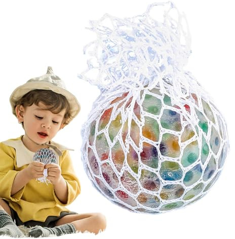 Senermter Regenbogen-Quetschball, Mesh-Traubenbälle,Regenbogen-Mesh-Trauben-Quetschball | Weiche elastische Bunte Stressbälle für Handsport, Stretchball-Quetschspielzeug für Kinder und Erwachsene