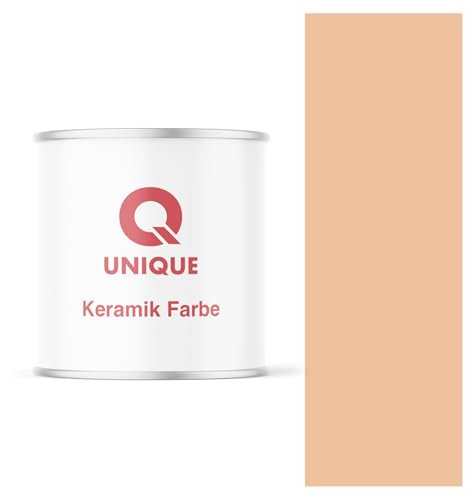 Q UNIQUE Keramikfarbe 2L - Hochdeckende Wand- und Deckenfarbe | Tiefmatte Innenfarbe | Langlebige Qualität | Pfirsich | Scheuerfest | Abwaschbar | Ideal für Küche, Bad, Wohnzimmer und Flur | 2 Liter
