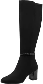 Tamaris Bottines à talons longs pour femme 1-25513-45 - Noir - Taille 38 EU, Noir/comb, 38 EU