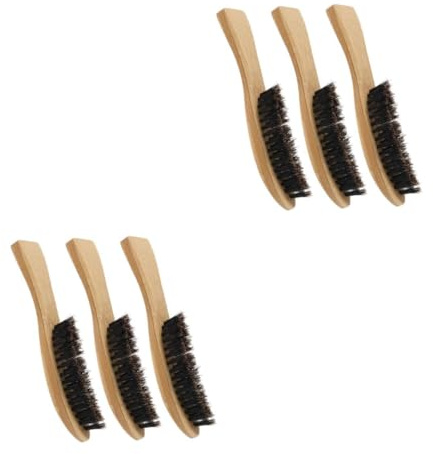 DEARMAMY 2 Sätze Bartbürste Reisepinsel Men Care Beard Brush for Men Bartpflege+set Beard Care Set Professional Porter Eber Wildschweinborstenbart Männer Rasieren Hölzern 3 Stück * 2