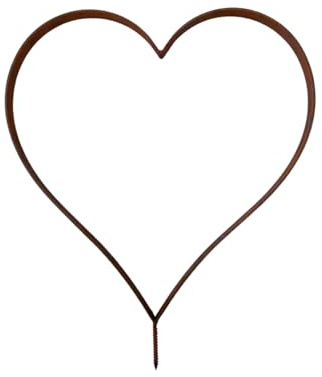 ZYMIADOU Rusty Metal Heart Shape Stake Rust Garden Art Heart Shape Decorative Plant Home Outdoor Decoration Decoration