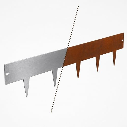 GartenAZ Rasenkante 2er-Set Cortenstahl 102x16cm 1,5mm