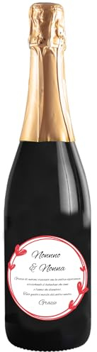 Bottiglia di Prosecco personalizzata per lei - Idea regalo esclusiva e originale per la festa della mamma, festa della donna, nuova nascita, compleanno e Natale per donna (0,75L, Dedica)