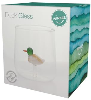 Winkee - Handgemachtes Taucher Glas | Kristall-Trinkglas | Dessertglas mit Glas-Taucher | Hochwertige Gläser für alle Anlässe | Geschenk für Geburtstag, Hochzeit, Jubiläum | Hochwertig