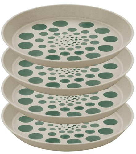 Koziol CONNECT PLATE MONSTERA DOTS 205 mm kleiner Teller 4er Set nature desert sand 1453700