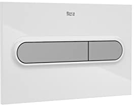 Roca A890195005 PL1 DUAL (ONE) Placa Accionamiento Descarga Dual, Color Blanco y Gris