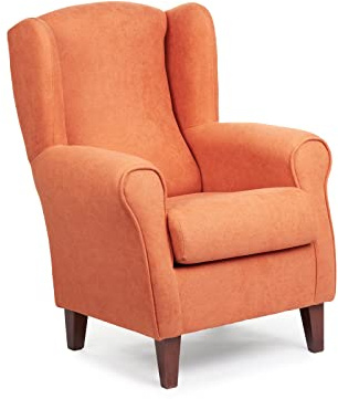 Sillonea - Poltrona Paraorecchie Roma, poltrona piccola per soggiorno. Poltrona da lettura singola, ideale per guardare la TV/leggere. Dimensioni: 100 x 74 x 77 cm. Rivestimento in tessuto antimacchia