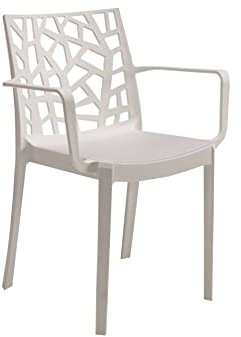 BICA Poltrona matrix con braccioli giardino terrazzo ristorante bar (bianco)