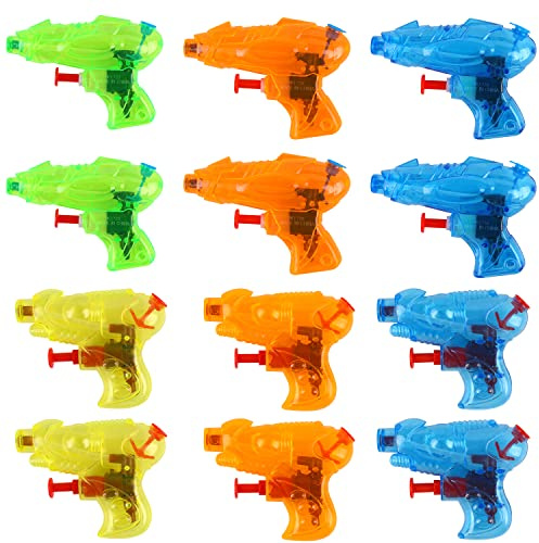 DERAYEE 12pcs Petit Pistolets à Eau Pistolet a Eau Jouet Piscine d'été